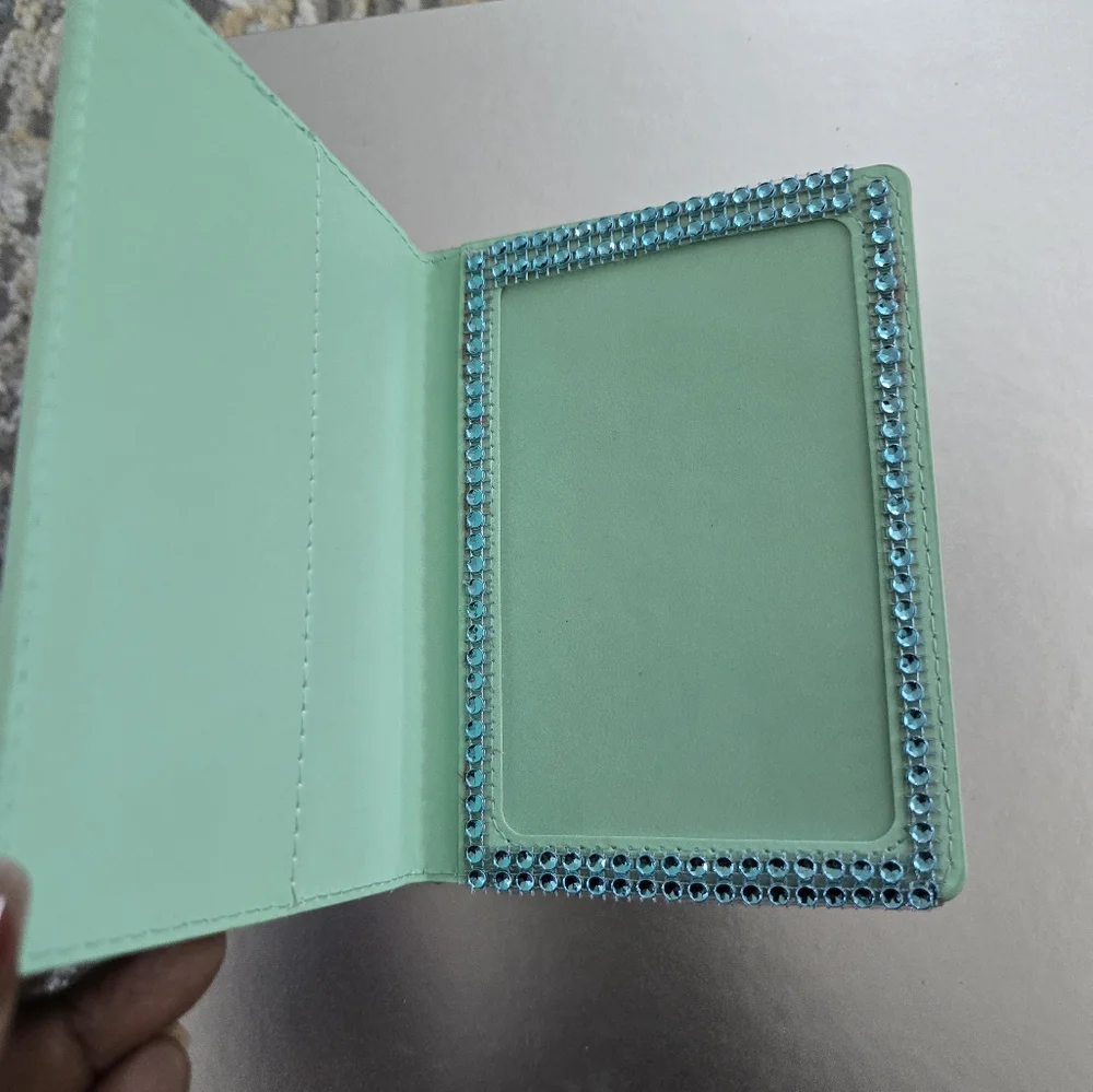 Alchemy Pink and Blue Bling Tropical Passport Case - Picture 6 of 9